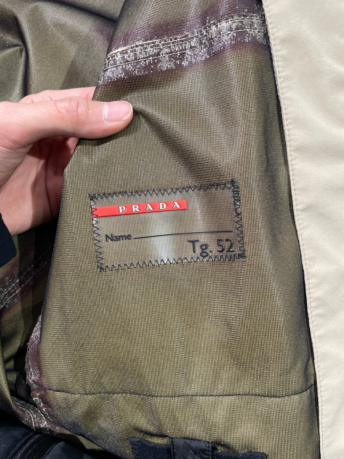 프라다 레드탭 베이지 고어텍스 투 웨이 집업 자켓 상품이미지7