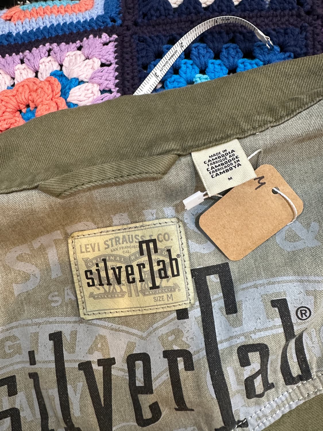 리바이스 실버탭 라인 데님 자켓 카키 M 상품이미지5