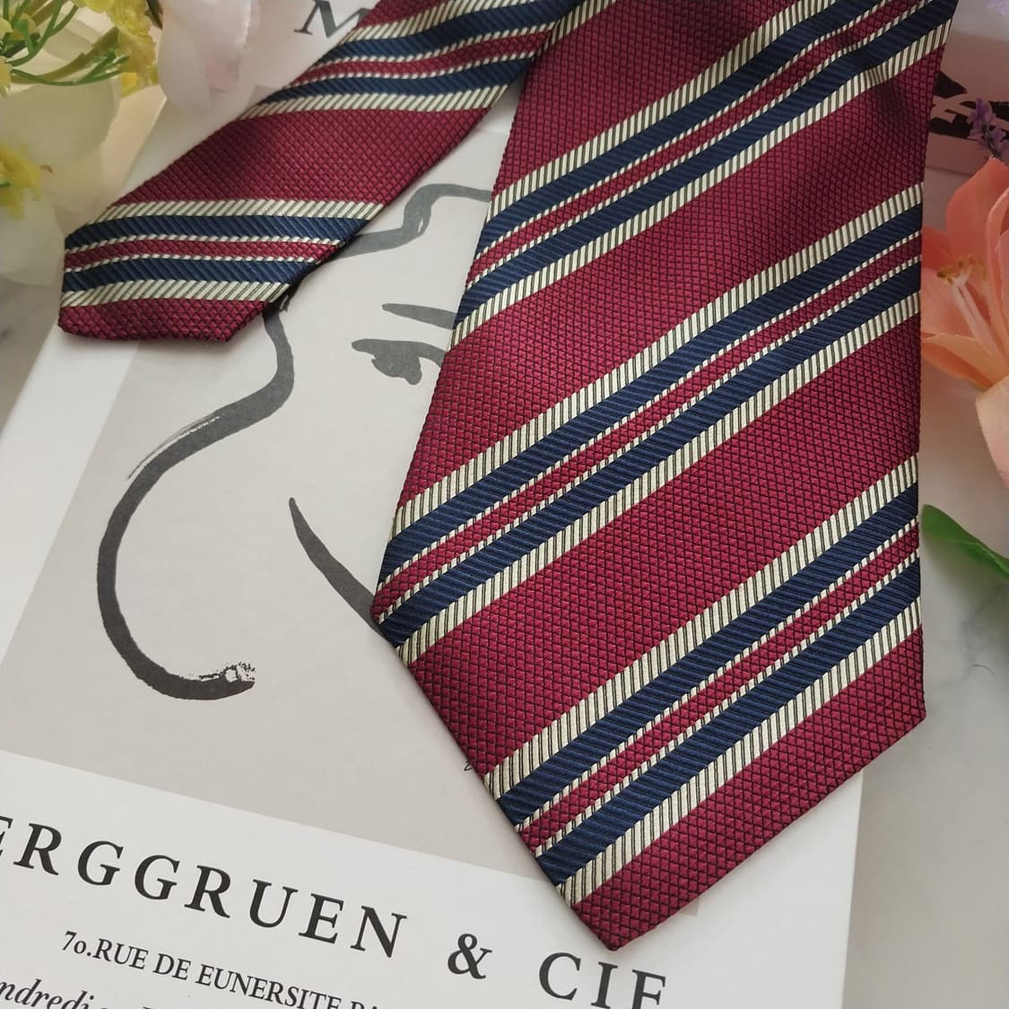 프랑코 페렐리 실크 스트라이프 넥타이 9.5cm A+등급 K1284
 상품이미지3