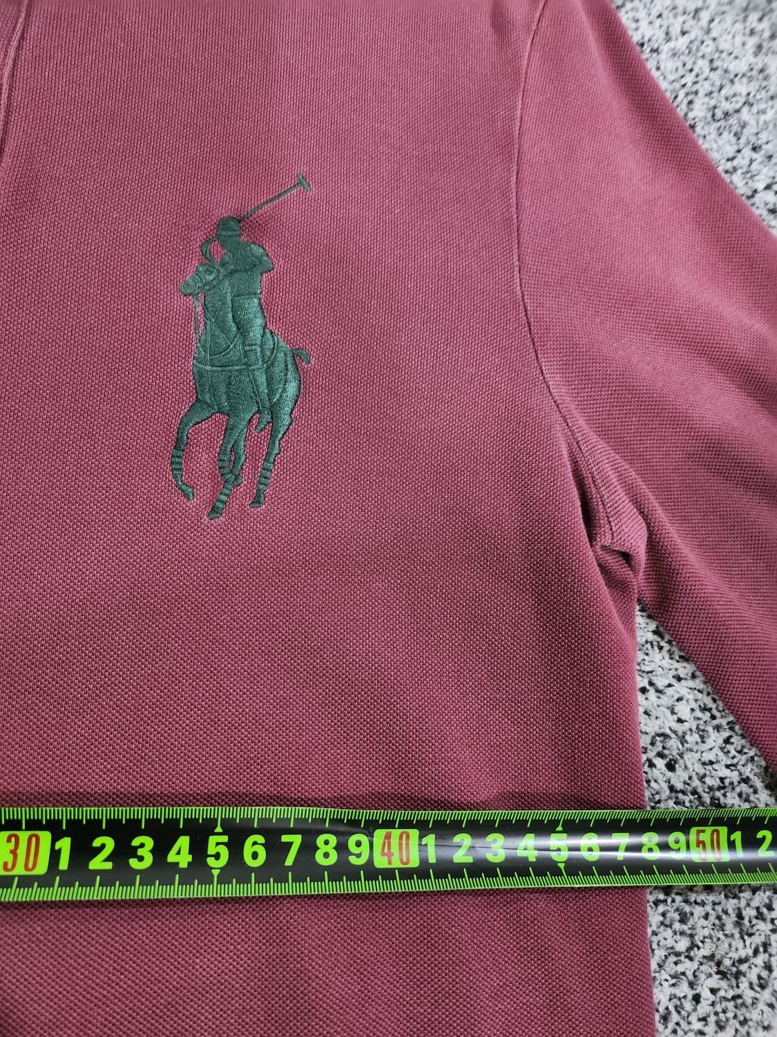 버건디 컬러 빅포니 폴로 긴팔 카라티  상품이미지6