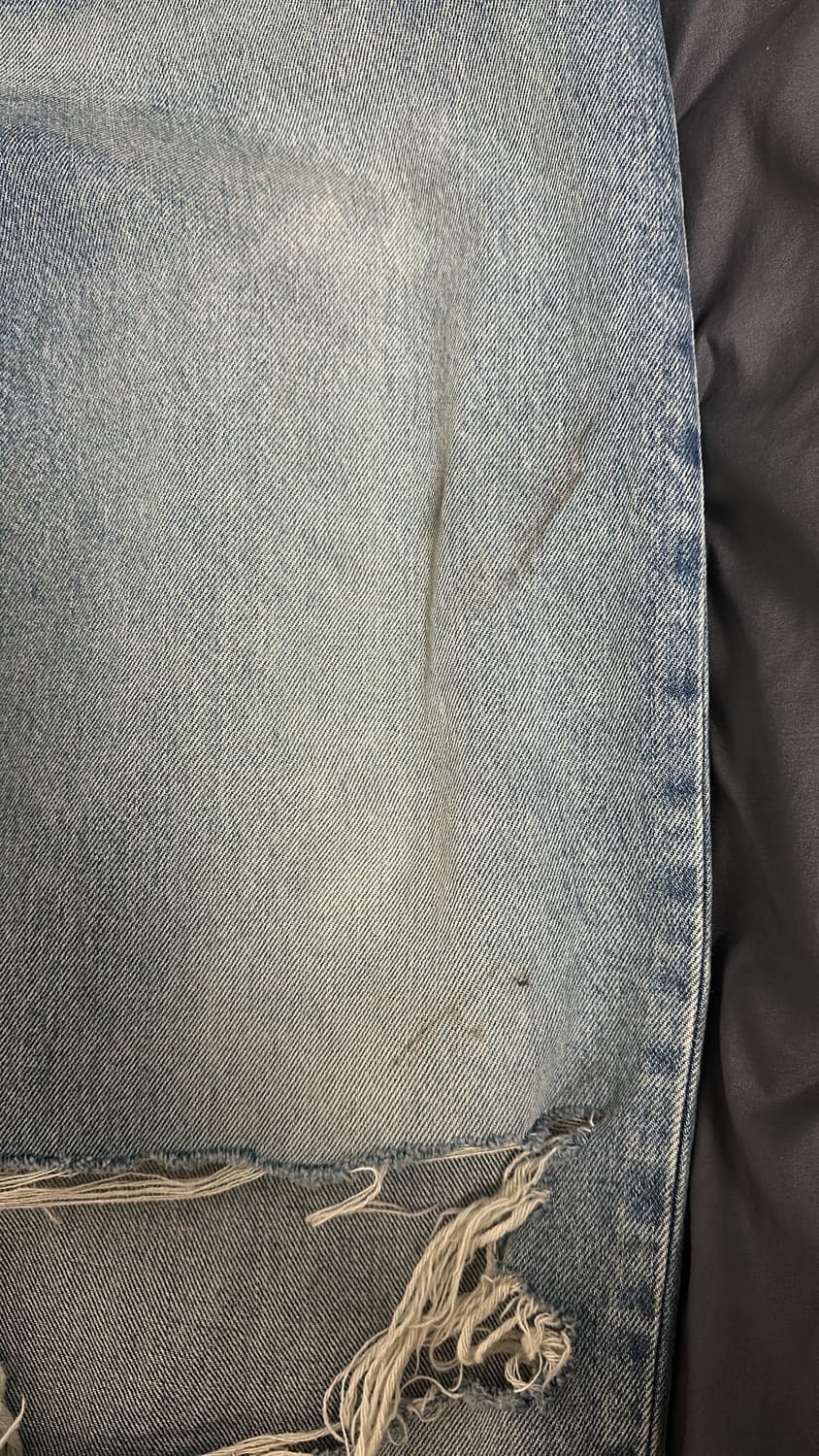 발렌시아가 디스트로이드 슈퍼 라지 배기 팬츠 블루 XS 상품이미지4