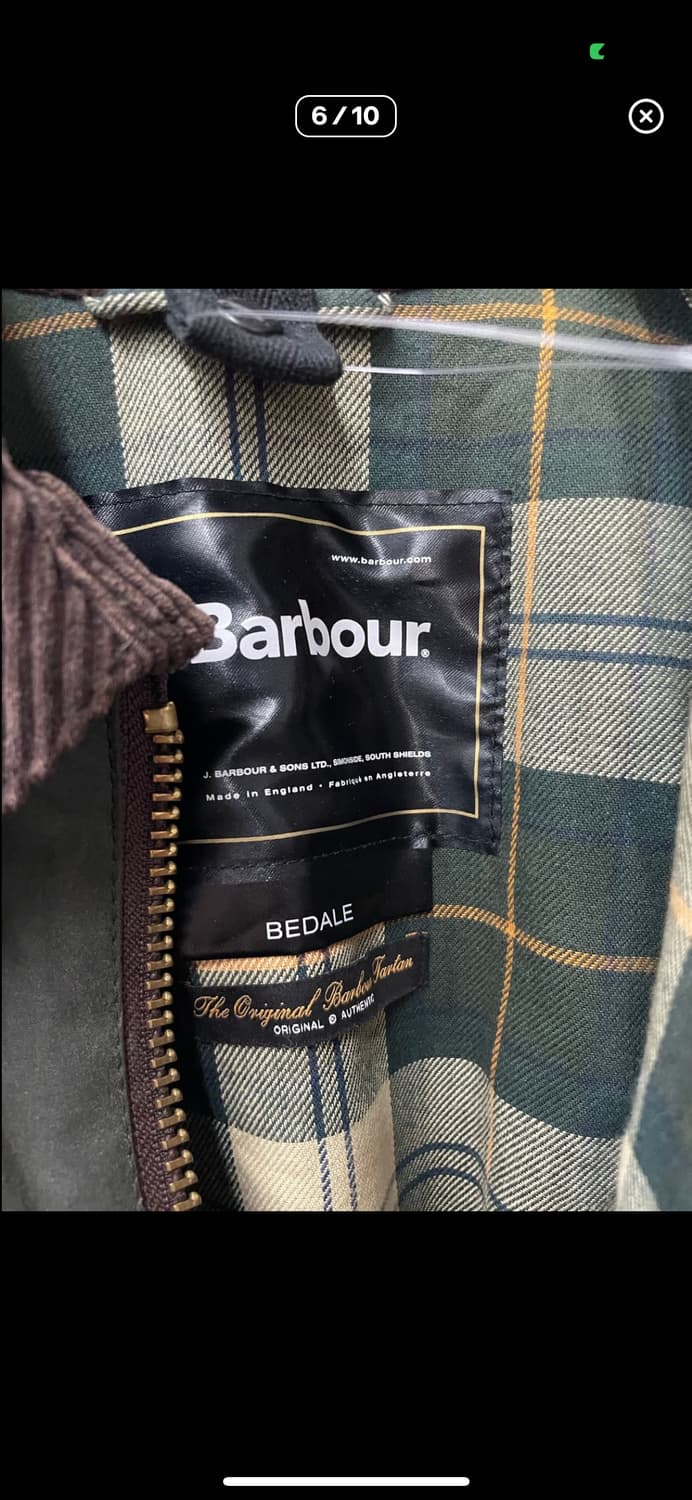 바버 뷰포트 올리브 왁스 자켓 A3343 상품이미지6