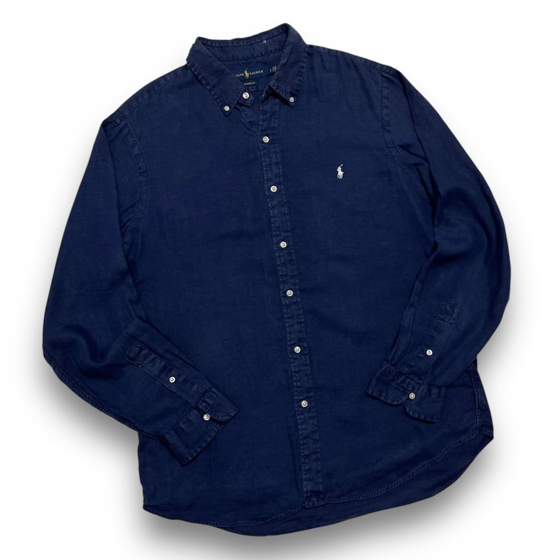 폴로 랄프로렌 네이비 린넨 클래식 셔츠 상품이미지1
