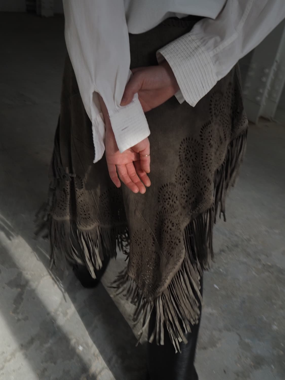 vintage goatskin skirt  상품이미지1