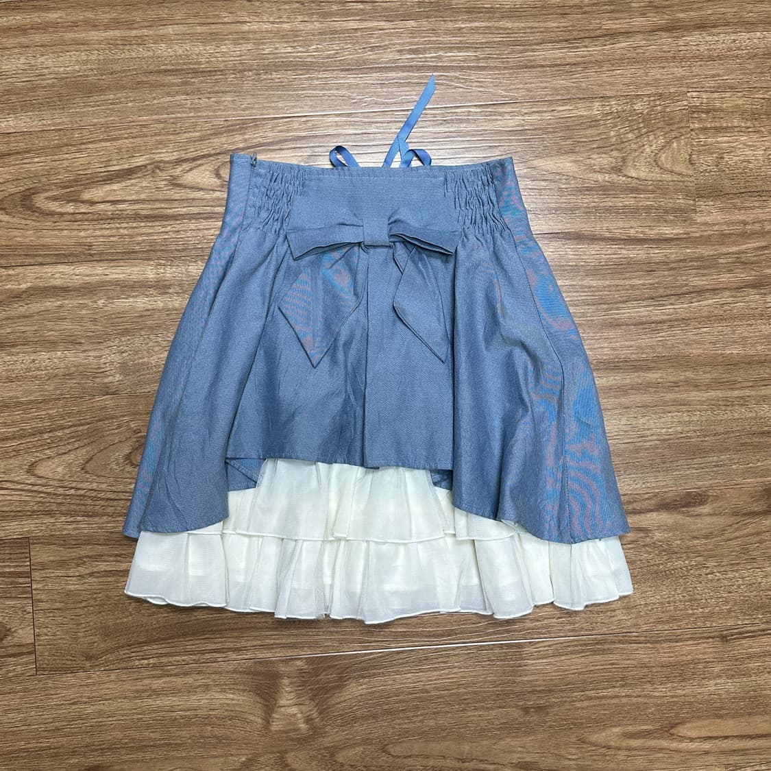 빈티지 리본 레이스 청 치마 히메갸루 로걀 라떼 모리걸 일브 양산형 고디 상품이미지1