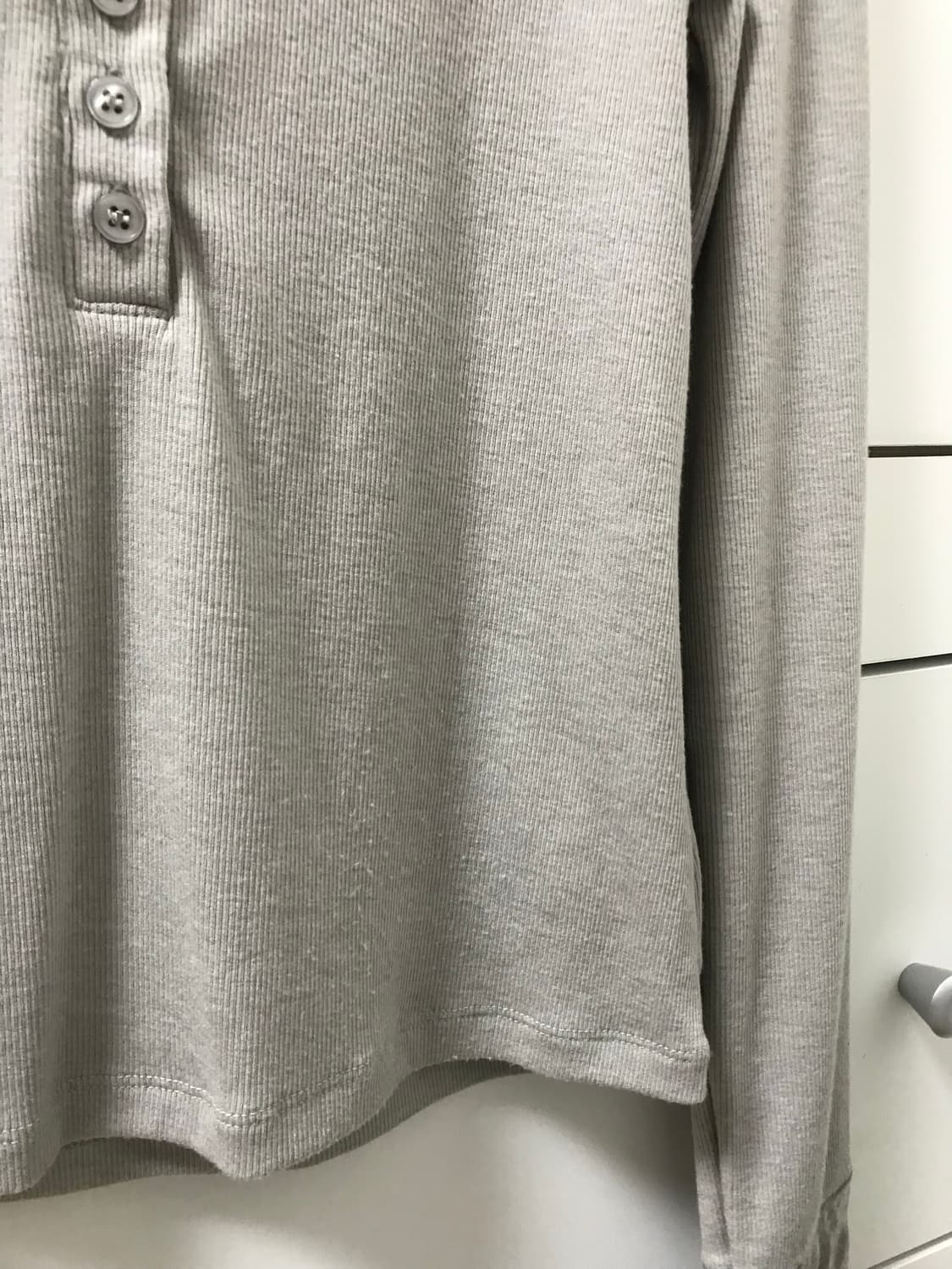 포르테나 MIX POINT LONG SLEEVE BUTTON T-SHIR 상품이미지9