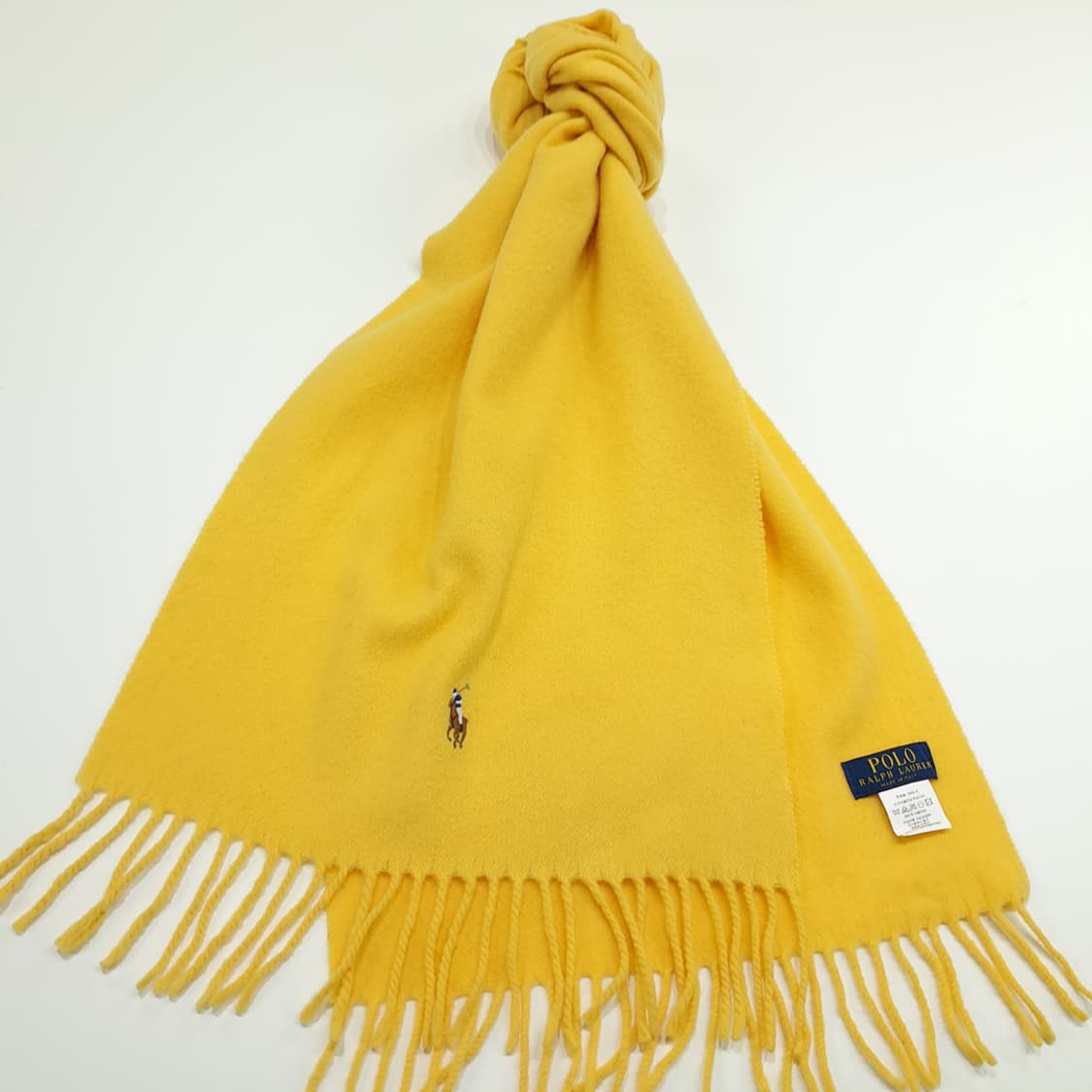 MX296 폴로 랄프로렌 옐로우 울 목도리 머플러 상품이미지3