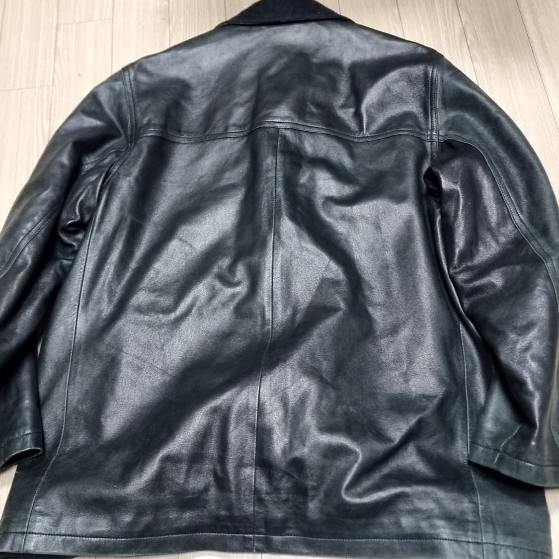 이태리제 듀퐁 블랙 양가죽 자켓 카코트(100-105) 상품이미지3