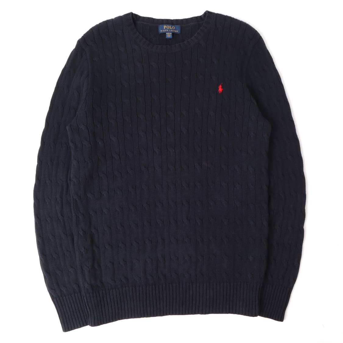 폴로 랄프로렌 다크네이비 코튼 케이블 니트 상품이미지1