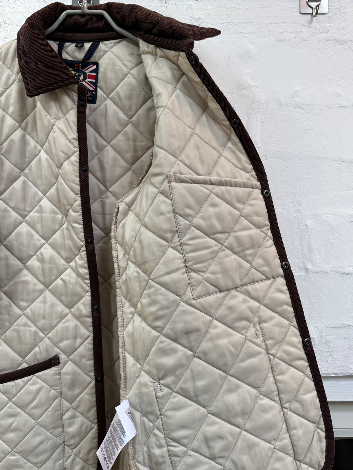 Lavenham 라벤햄 코듀로이 베이지 퀼팅 자켓 M (38) 상품이미지5