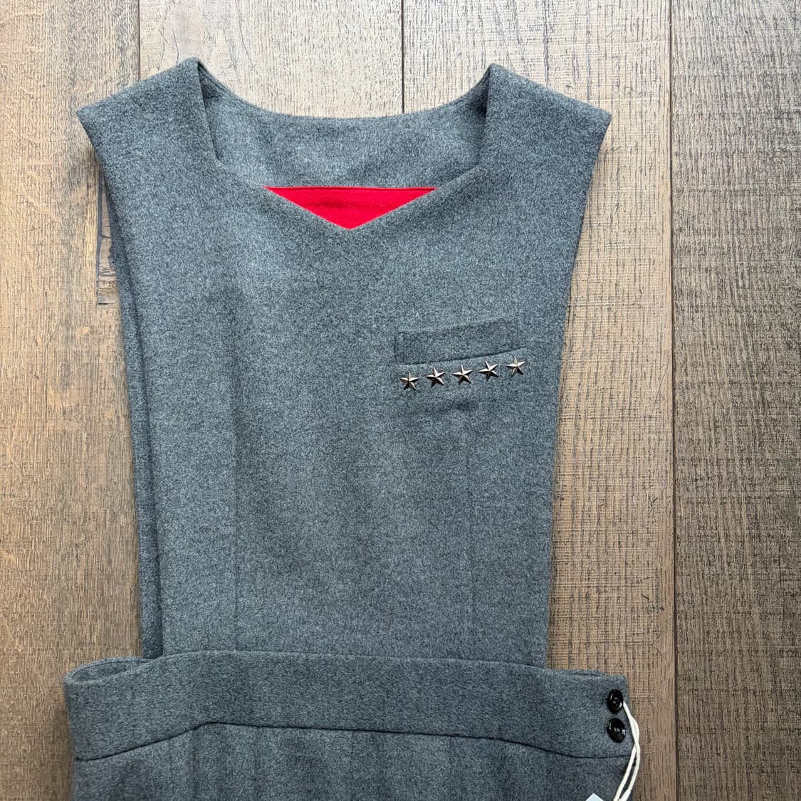 Star Stud Overall Pleats One Piece 상품이미지5