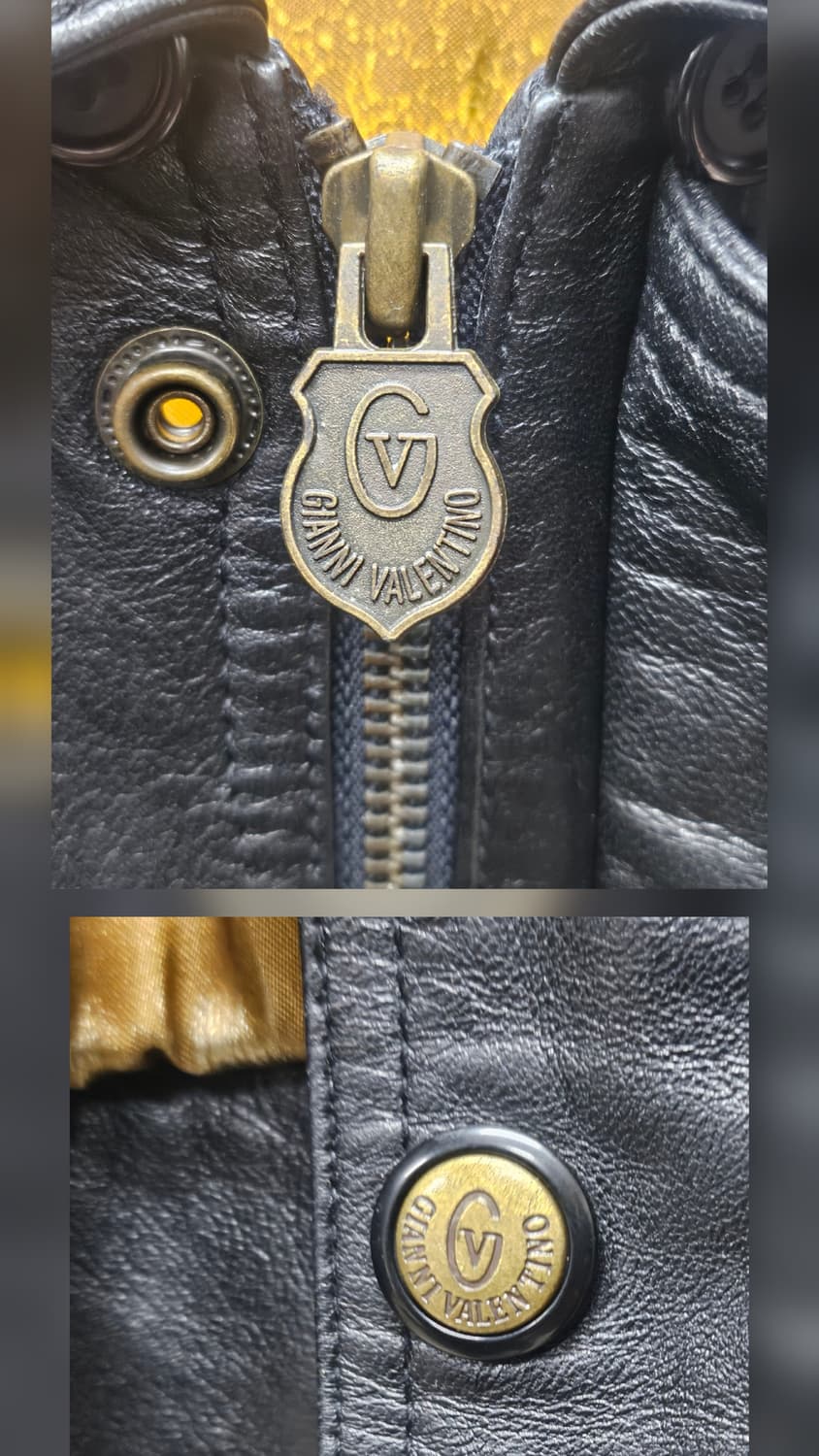 지아니 발렌티노 빈티지 가죽자켓100 양가죽 봄버자켓 XD34 상품이미지6