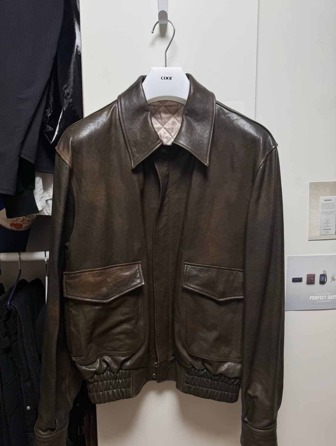 COOR A-2 브라운 레더 23시즌 상품이미지1