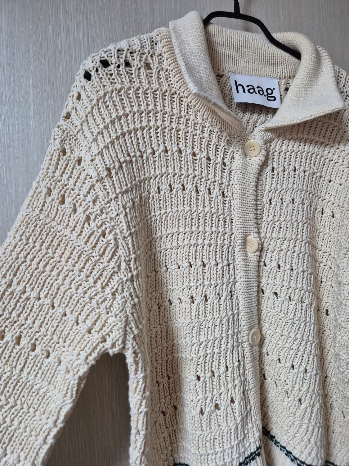 헤이그  haag 크로셰 니트 가디건  (에크루) 상품이미지5