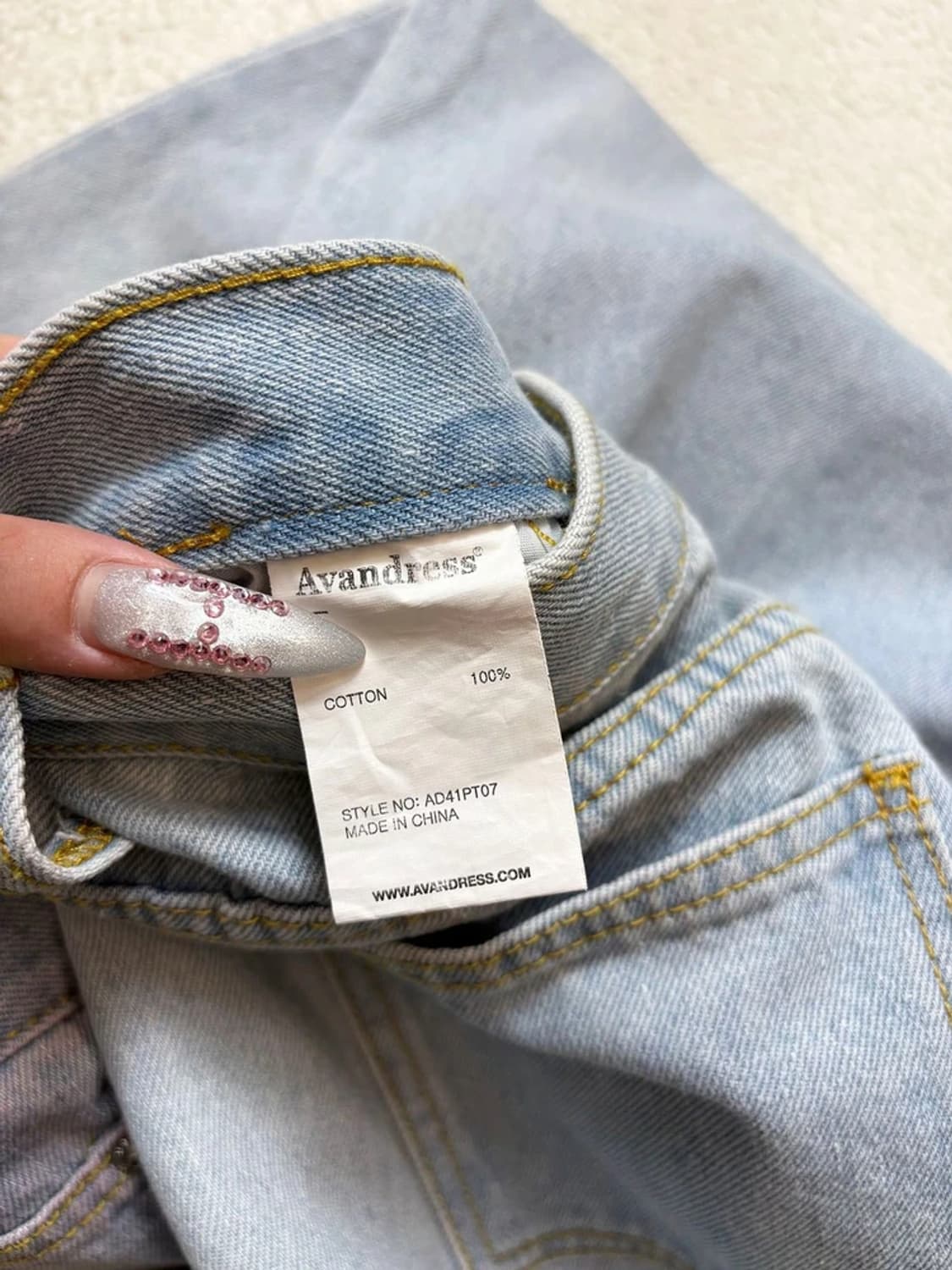 어반드레스 와이드 컬러 워싱 데님 팬츠 PN6778 상품이미지6