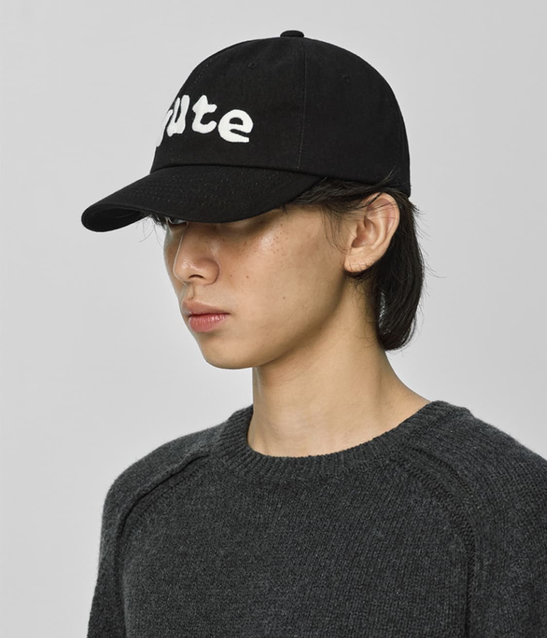 밀로아카이브 뮤트 6패널 볼캡 [워시드 블랙] 상품이미지2