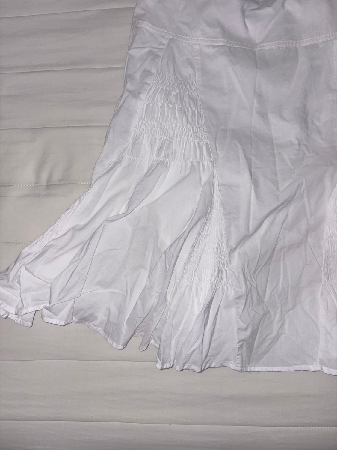 화이트 프릴 모리걸 미디 스커트 상품이미지2