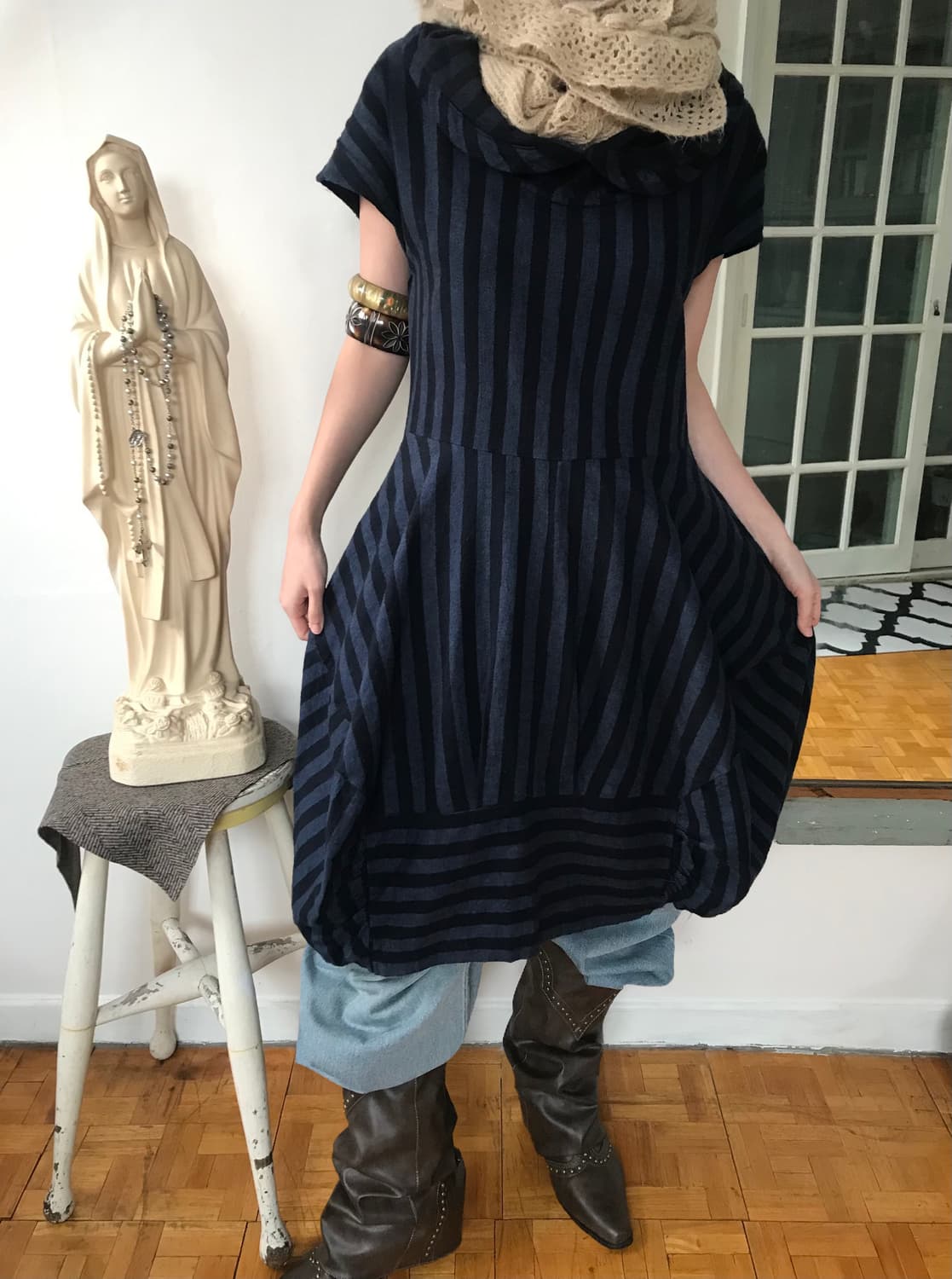 vintage stripe ballon one-piece 상품이미지2