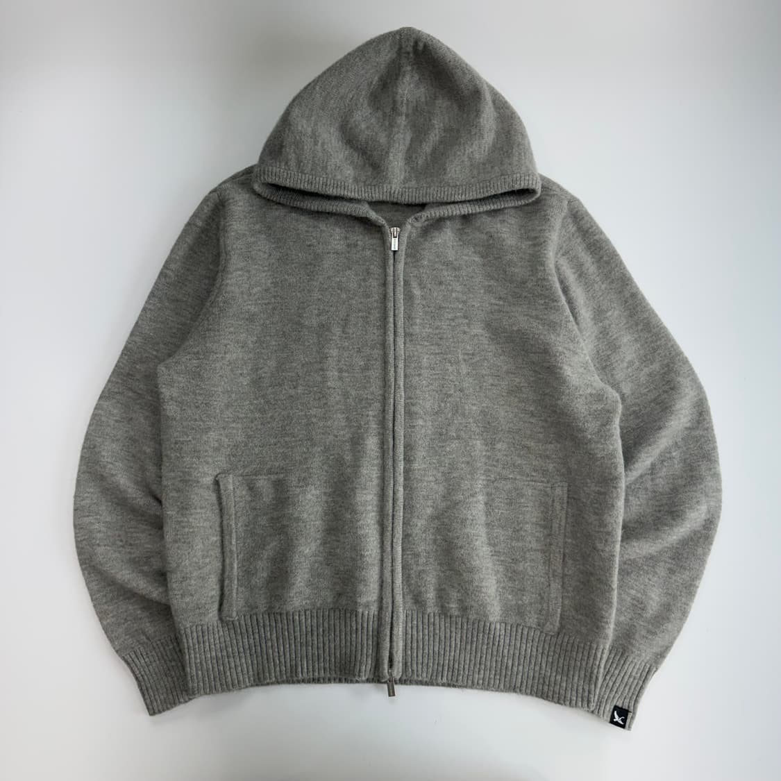 Eddie Bauer 그레이 2-way 니트 후드집업 상품이미지3