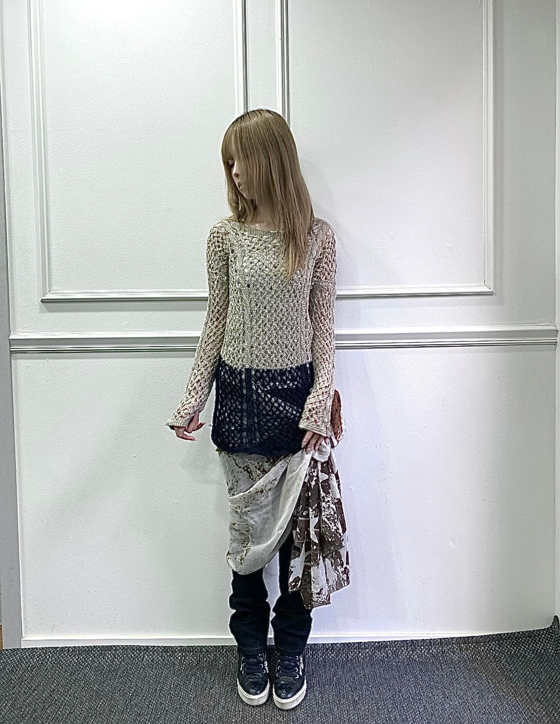 Y2K Grunge Mesh Sleeve 상품이미지1
