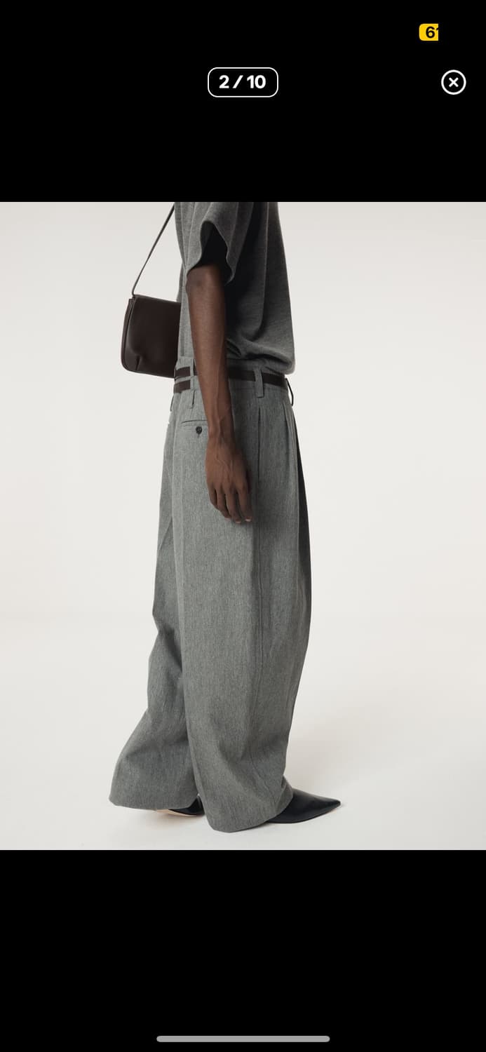 QUINCY WOOL BELTED PANTS (MELANGE GREY) 상품이미지2