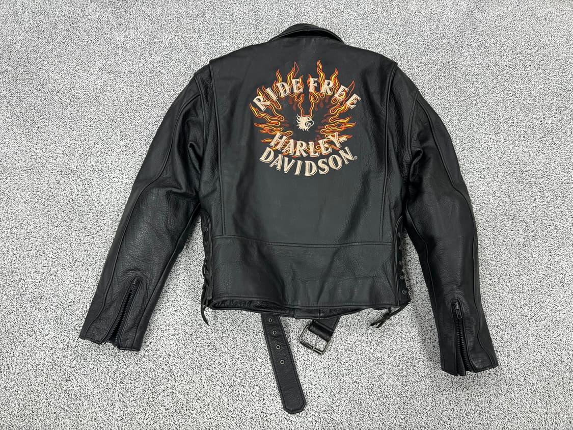 할리데이비슨 레더 자수 라이더자켓 상품이미지1