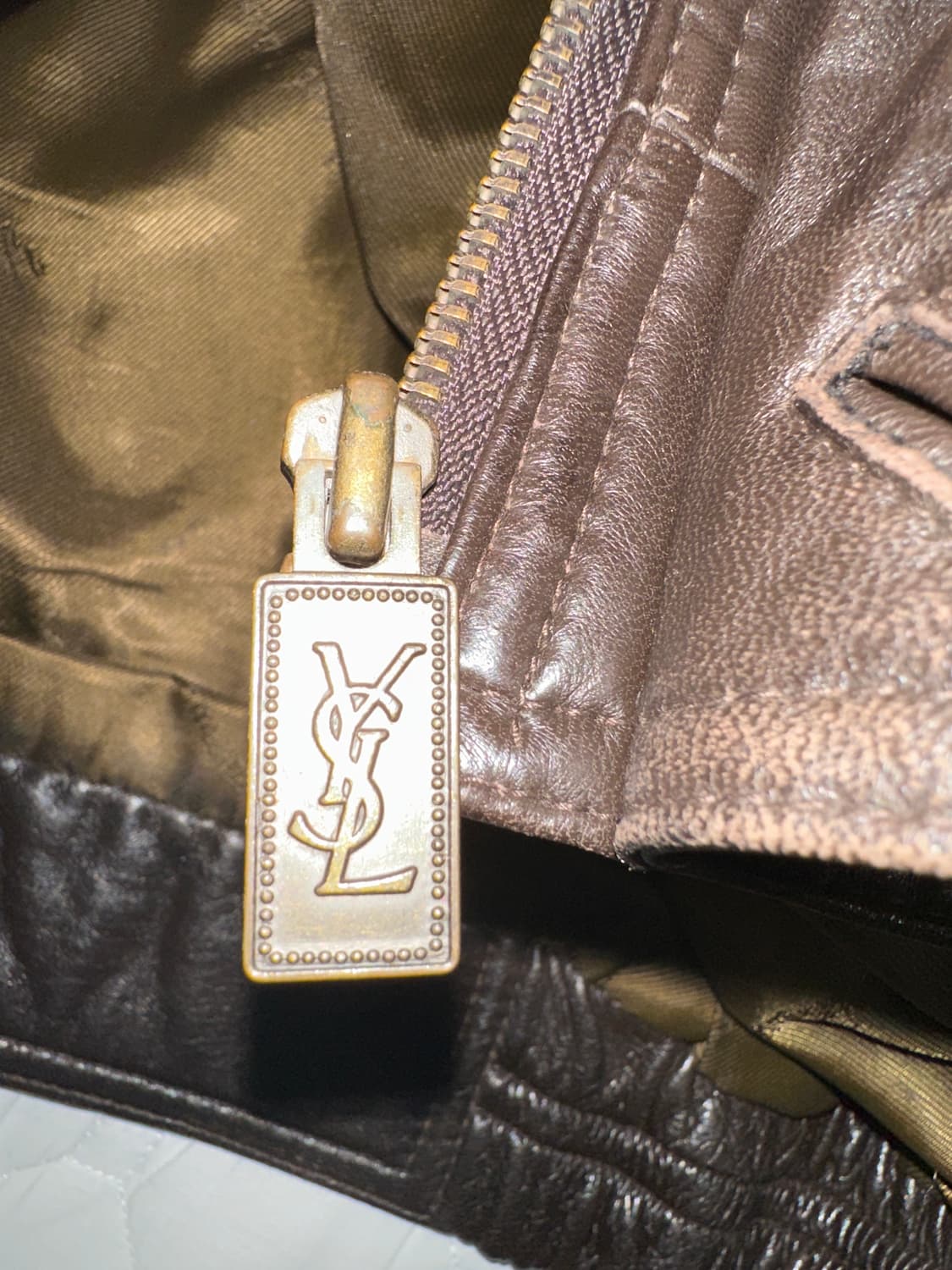 90s 입생로랑 빈티지 가죽 자켓 상품이미지4