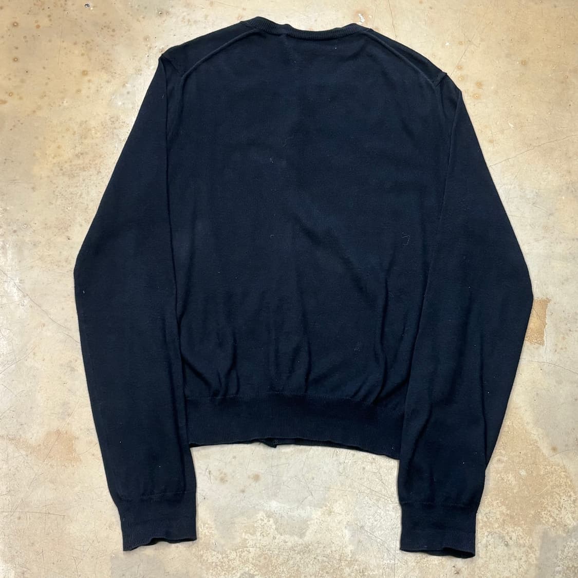 L 꼼데가르송 레드 와펜 여성용 블랙 가디건   상품이미지3