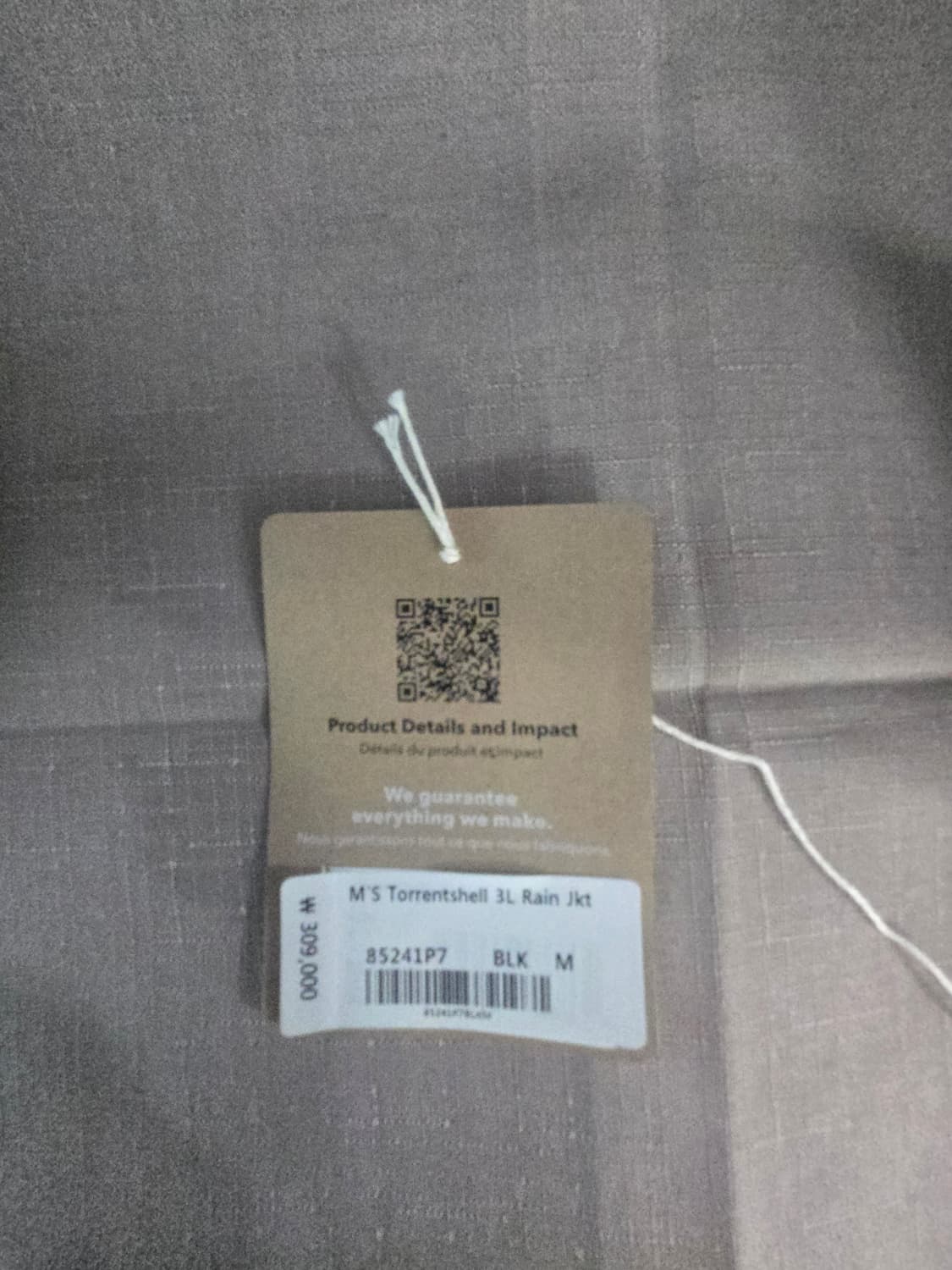 파타고니아 토렌쉘 3L 레인커버 자켓 블랙 M  상품이미지2