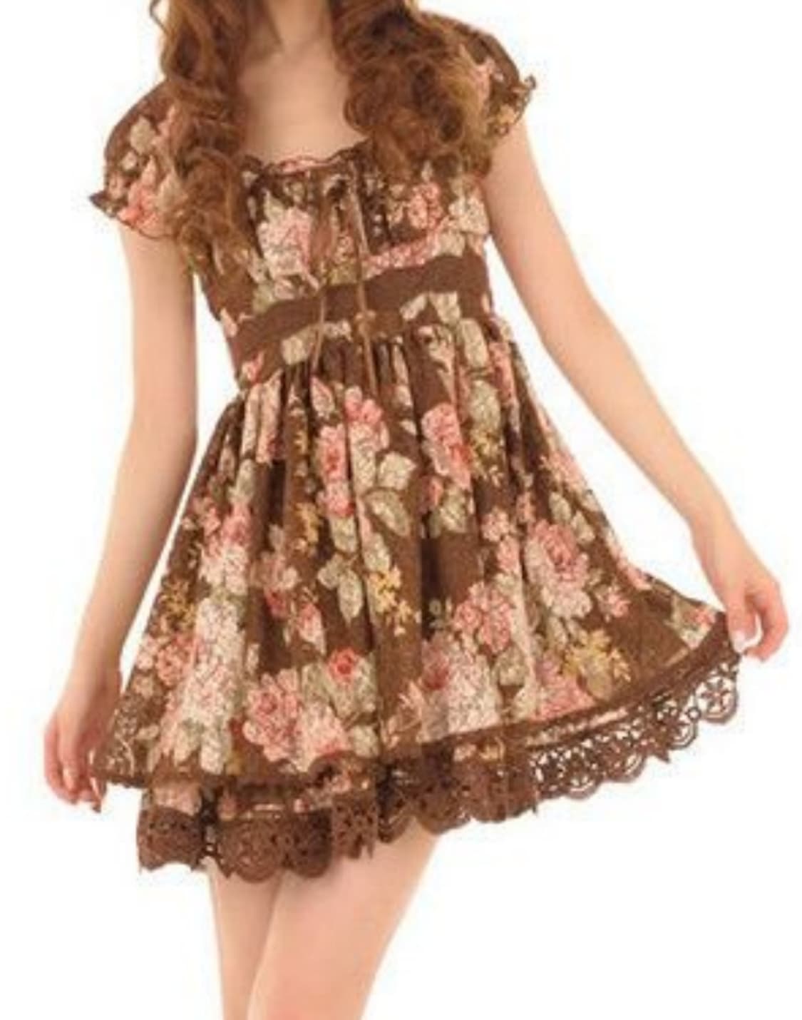 리즈리사 수선템 쵸코플로럴 크롭탑 상품이미지2