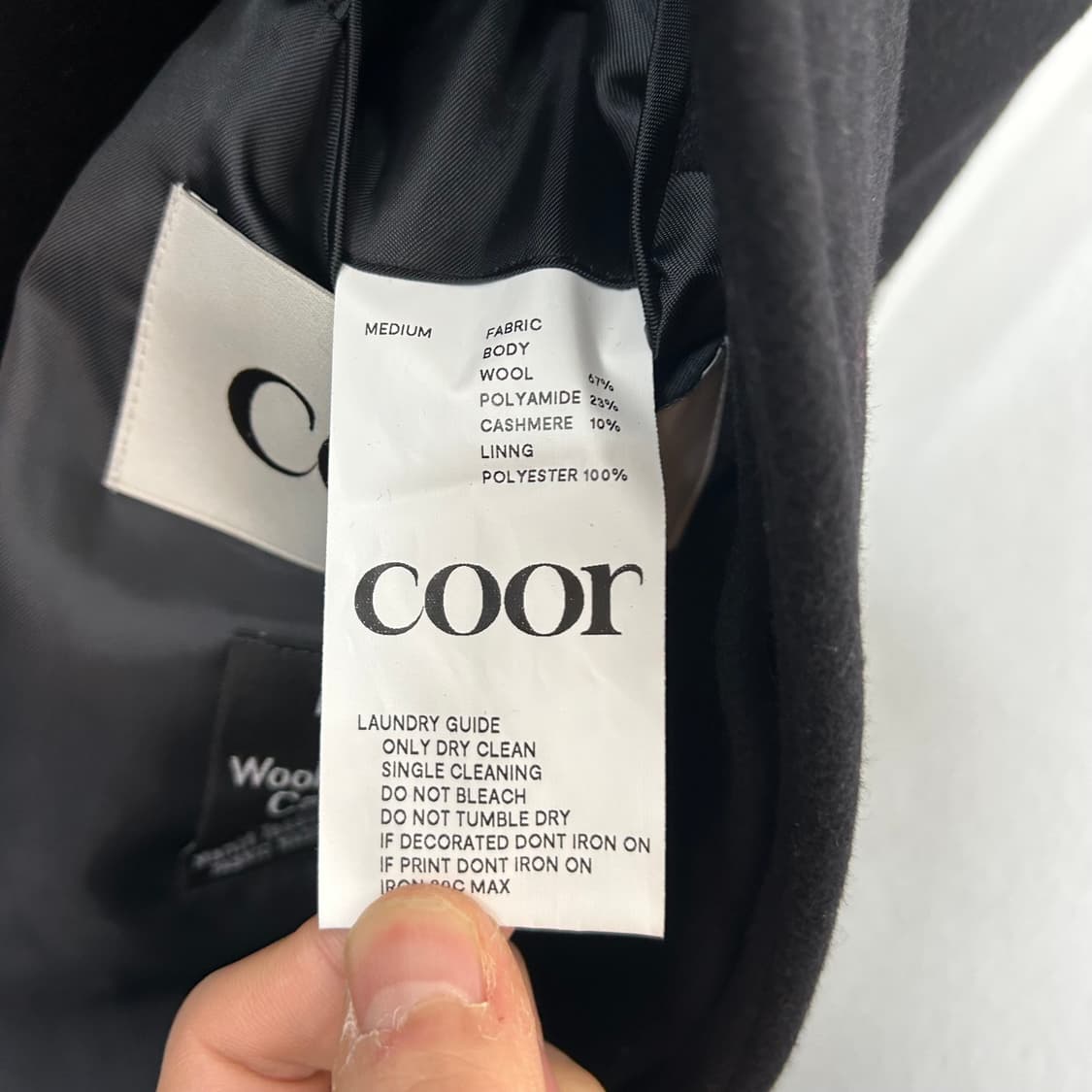 쿠어 MTR 캐시미어 발마칸 롱코트 상품이미지8