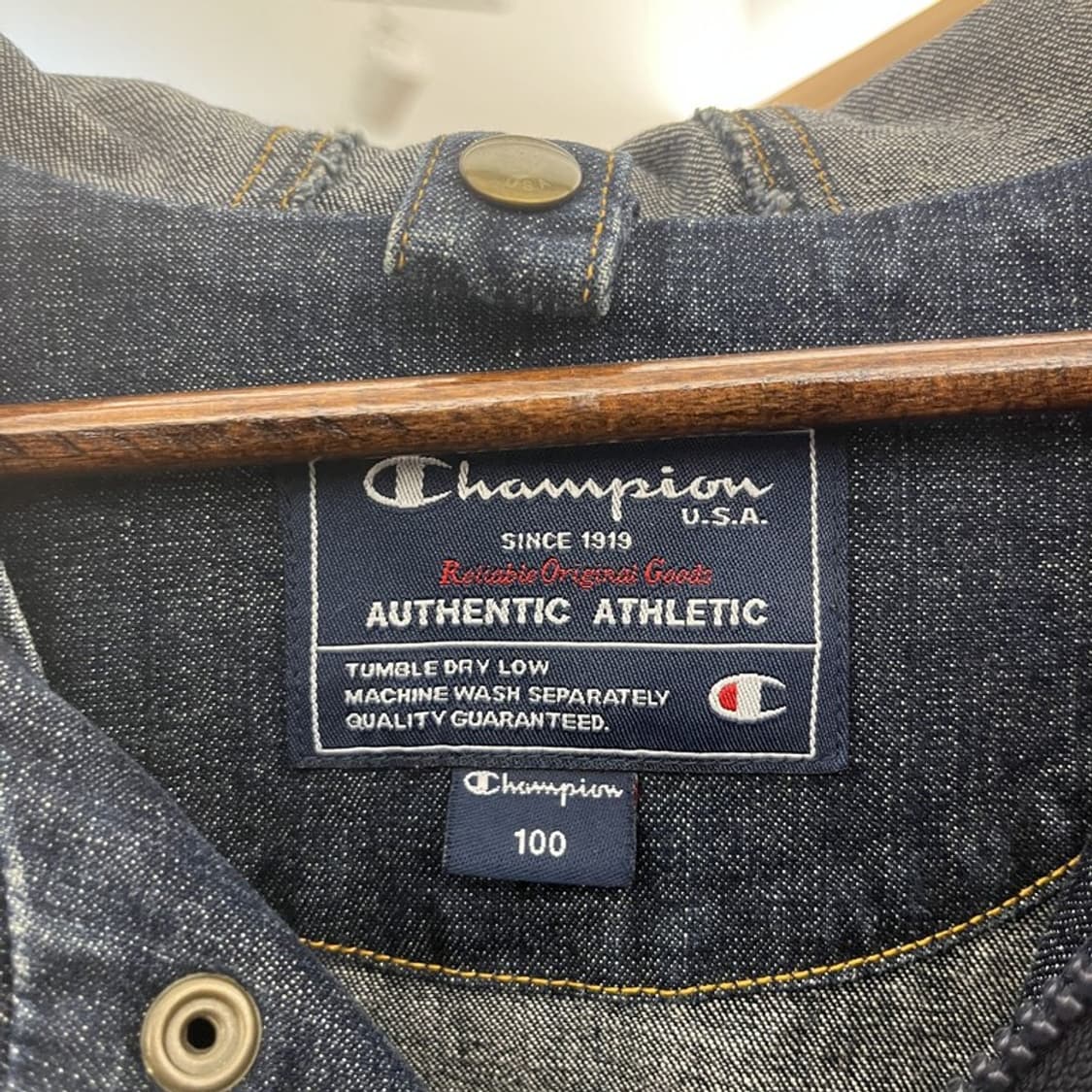 챔피온 올드스쿨 레트로 빈티지 데님 야상 자켓 100 C09892 상품이미지5