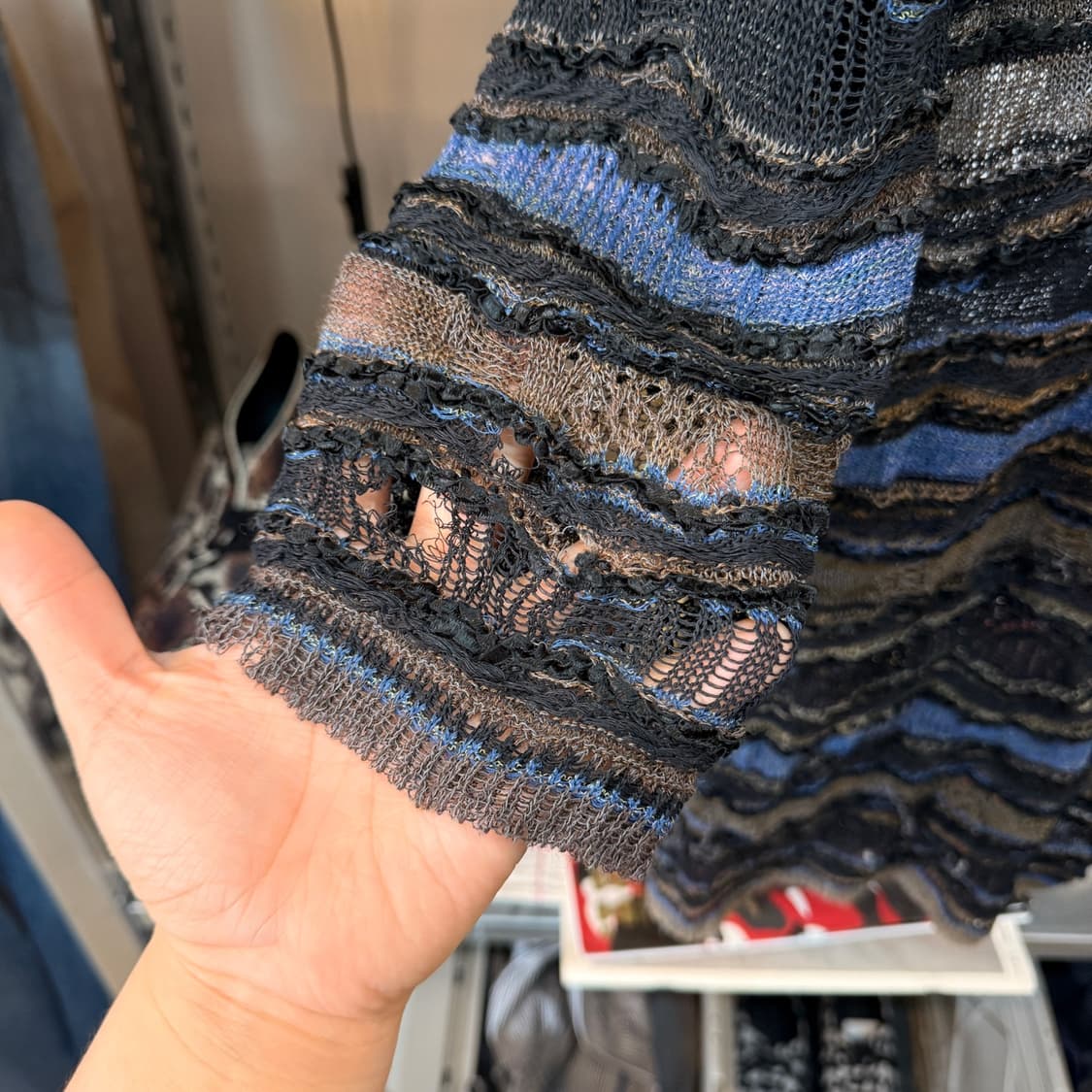 M&KYOKO 에스닉 히피 니트 가디건 FREE OS 상품이미지4