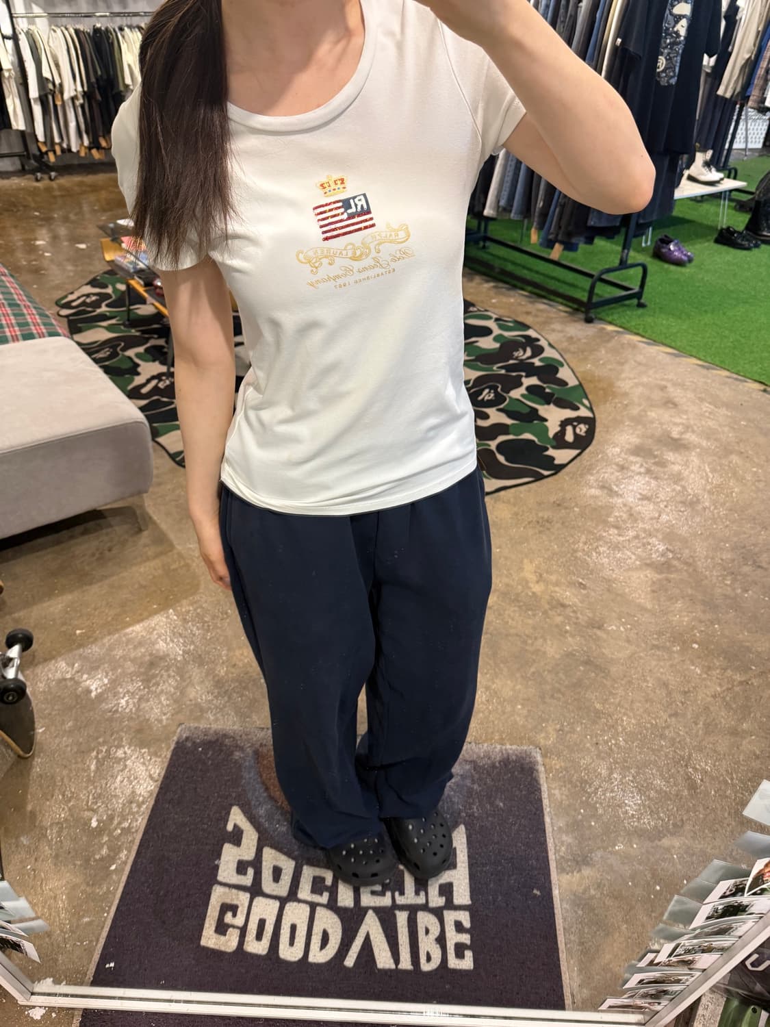 Polo 스팽글 로고 스판 반팔 티셔츠 상품이미지5