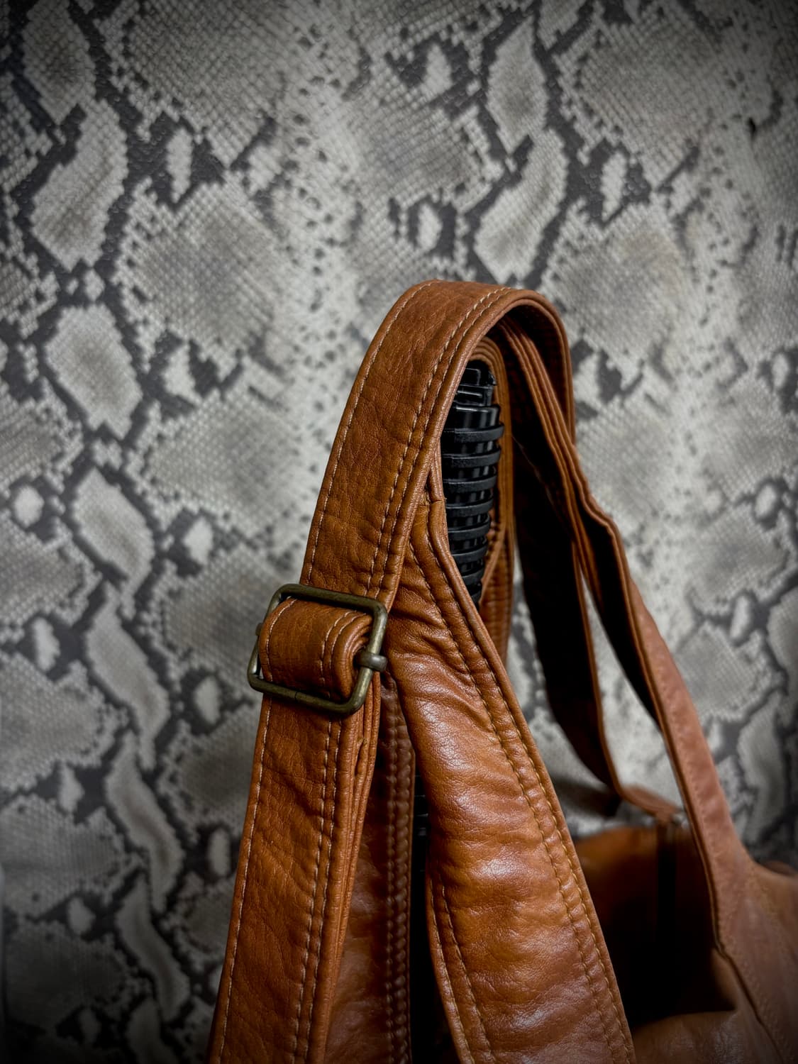 [Y2K Bag] T.B2Jeans Brown Leather Over B 상품이미지4