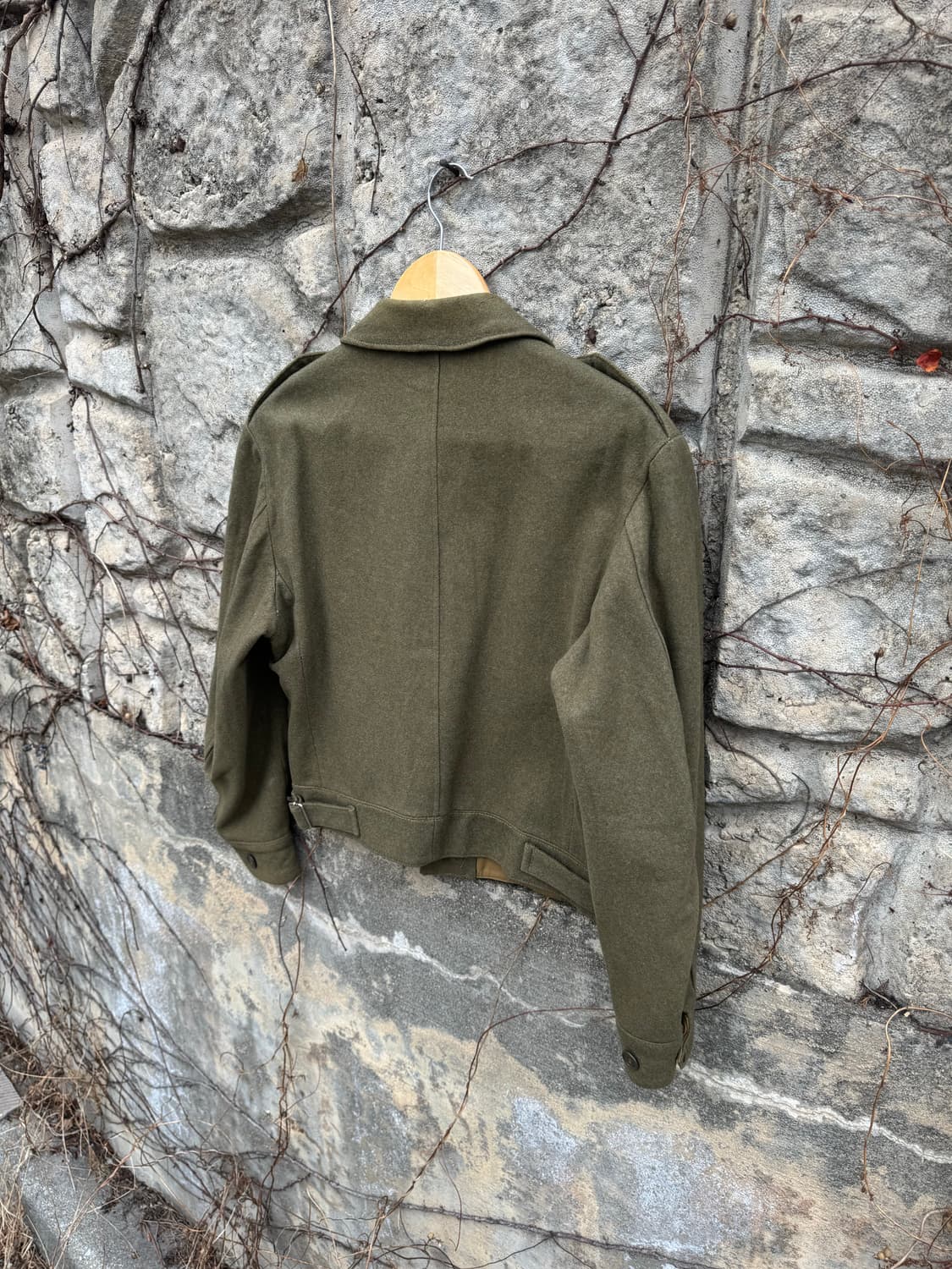 70s 이탈리아군 오리지널 배틀 드레스 아이크 울 자켓 상품이미지4