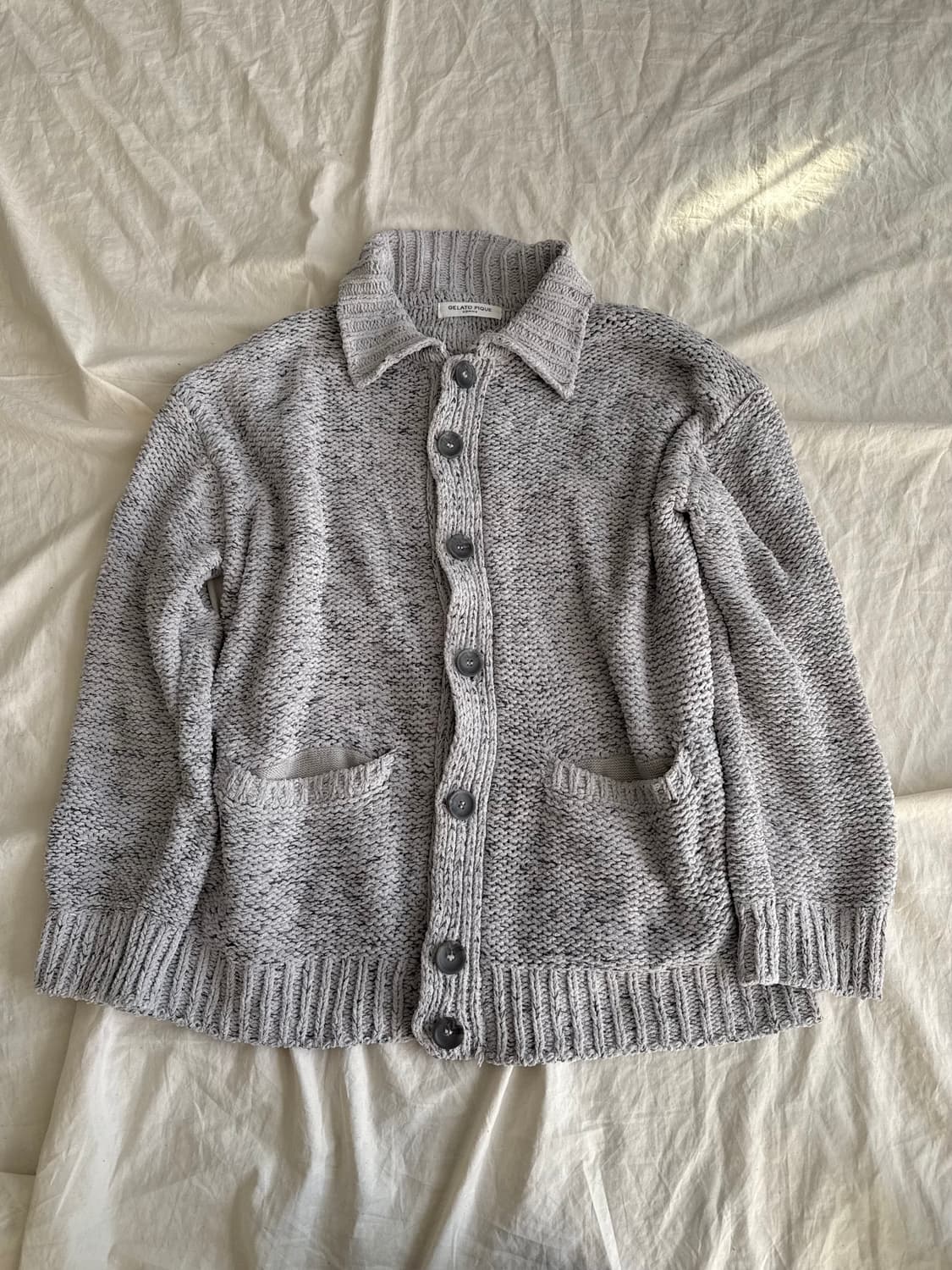 젤라또피케 웜그레이 아방 니트 가디건 상품이미지1