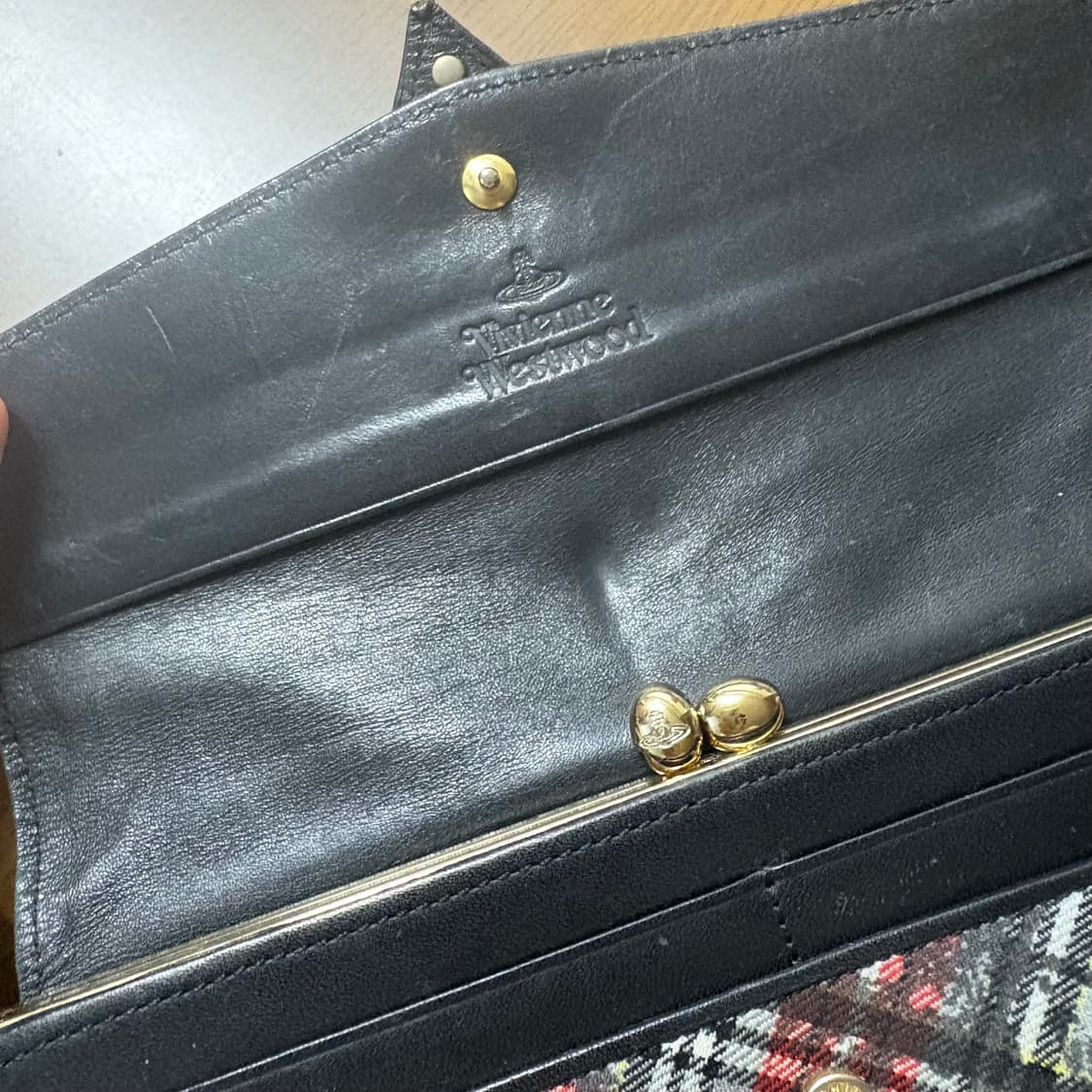 빈티지) 희귀매물 00s 비비안웨스트우드 타탄체크 장지갑 상품이미지4