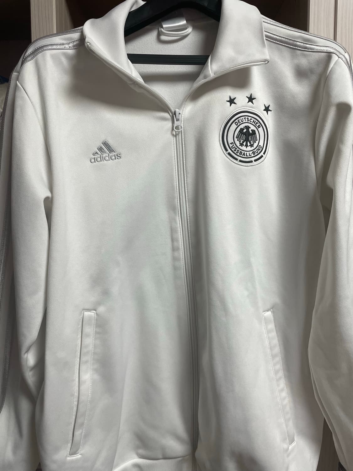 아디다스 대장급 독일 화이트 실버 트랙탑 저지 져지집업 110 상품이미지1