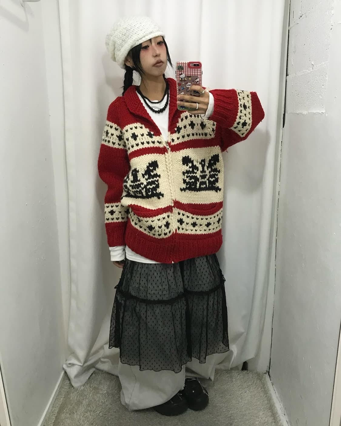 Vintage Cowichan Knit Zip-Up 상품이미지3