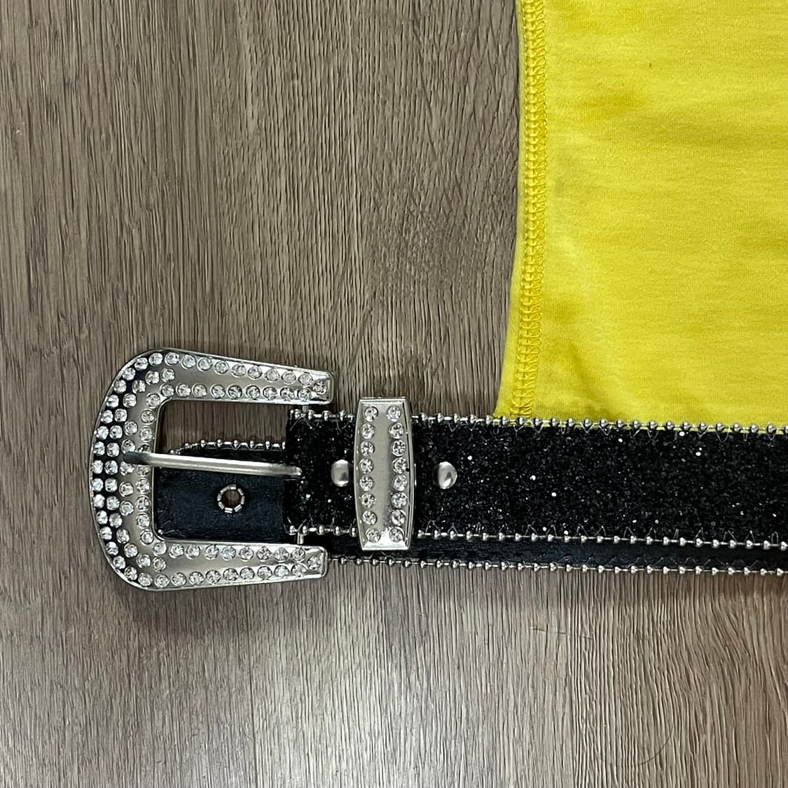 레터링 나시 탑 Yellow & 글리터 벨트 80 상품이미지2