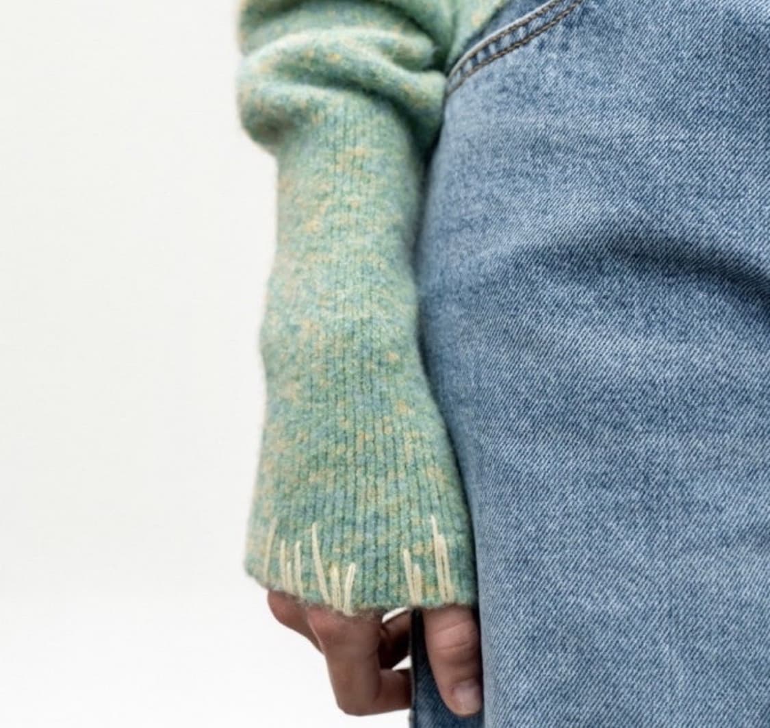 인사일런스 우먼 버튼 울 랩 가디건 피스타치오 멜란지 그린 S 상품이미지6