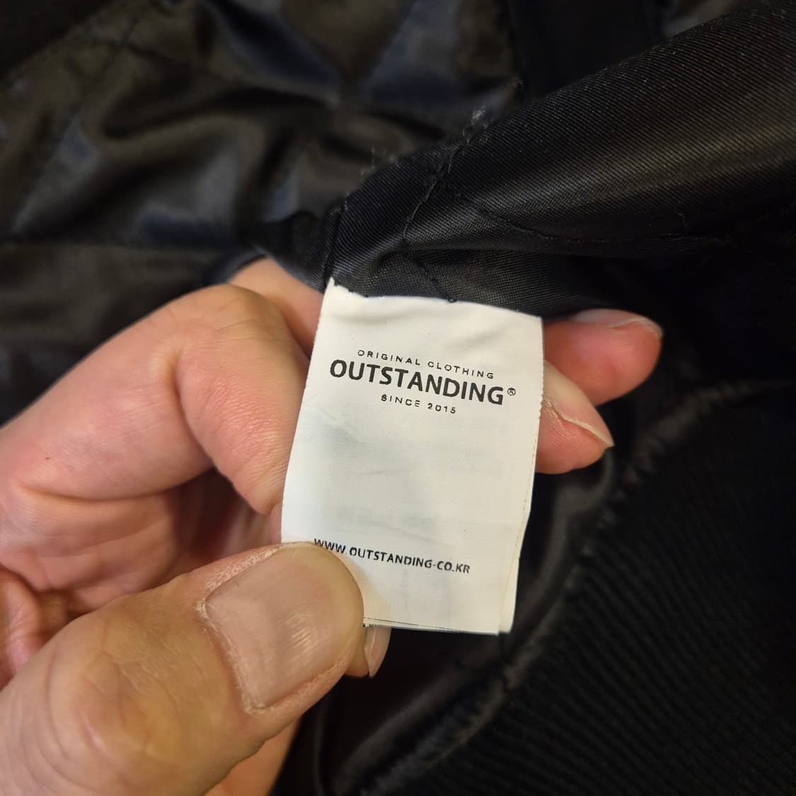 XL(착샷잇음) 아웃스탠딩 블랙 소가죽 바시티자켓  상품이미지6