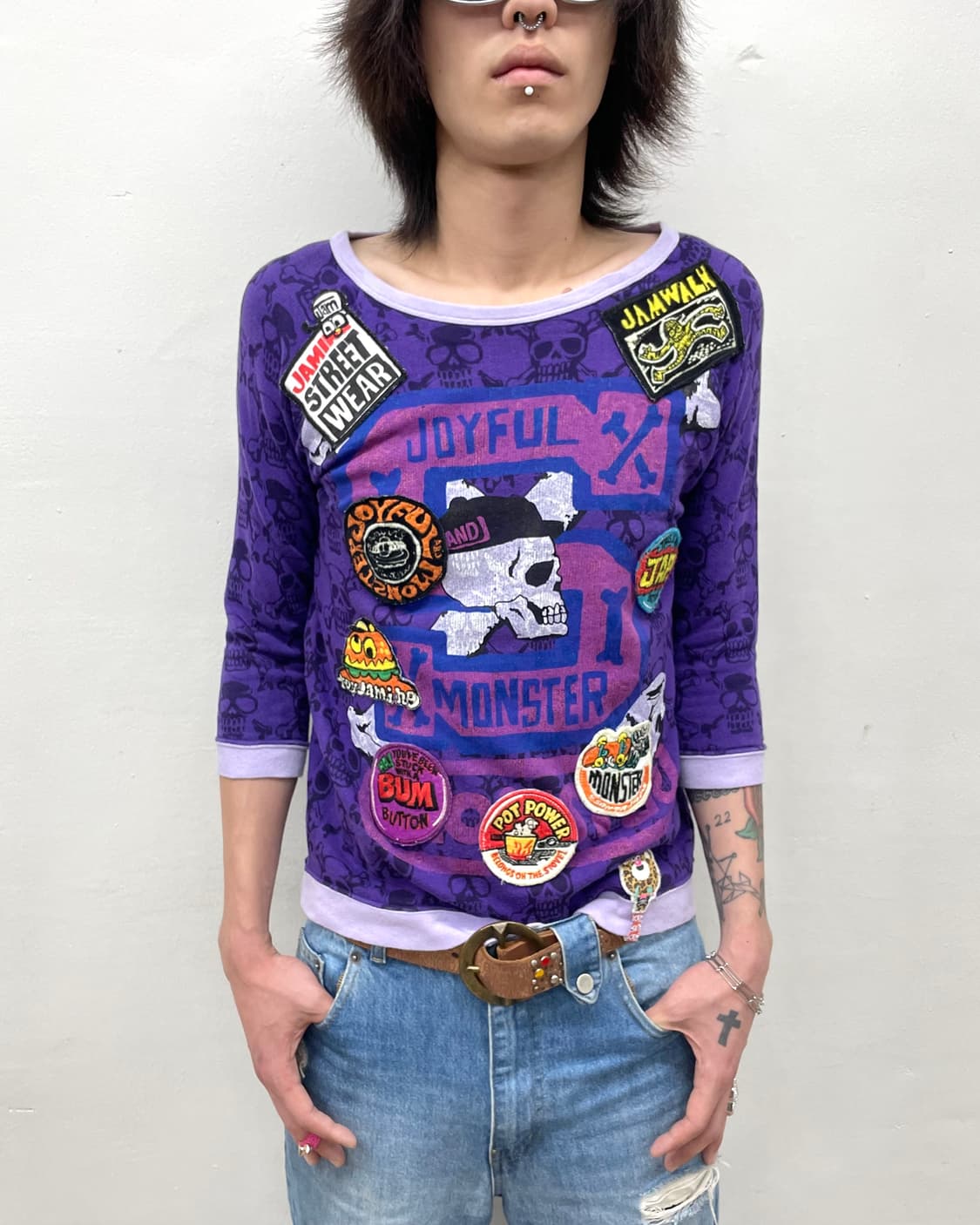 Skeleton Wappen Purple Jam Half Sleeve  상품이미지3