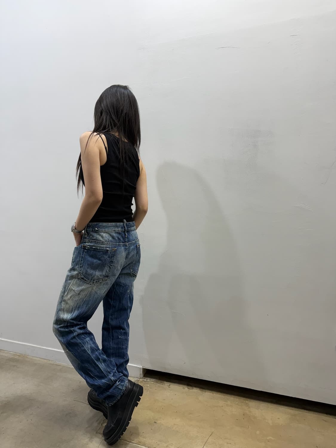 디스퀘어드 워싱 페인팅 데님팬츠 상품이미지9