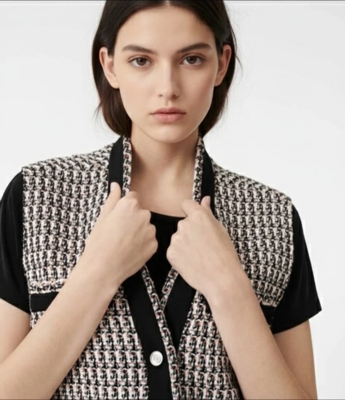 [새상품]maje 마쥬 루렉스 트위드 베스트 55사이즈 상품이미지3