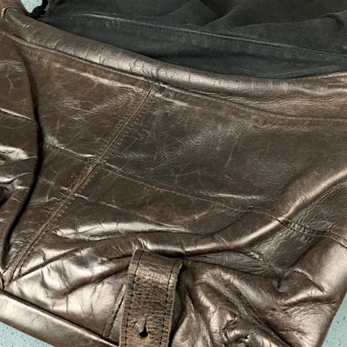 Jas M.B. 쟈스엠비 빈티지 가공 레더 메신저백 이탈리아 장인 포터 상품이미지7