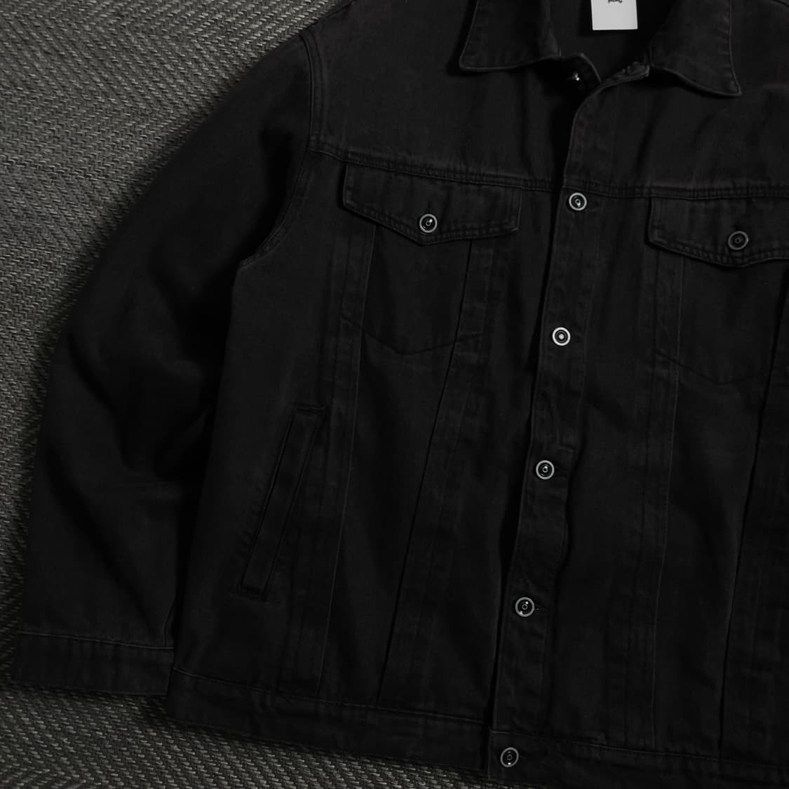 빈티지 흑청 데님 트러커 자켓 o 4323 상품이미지3