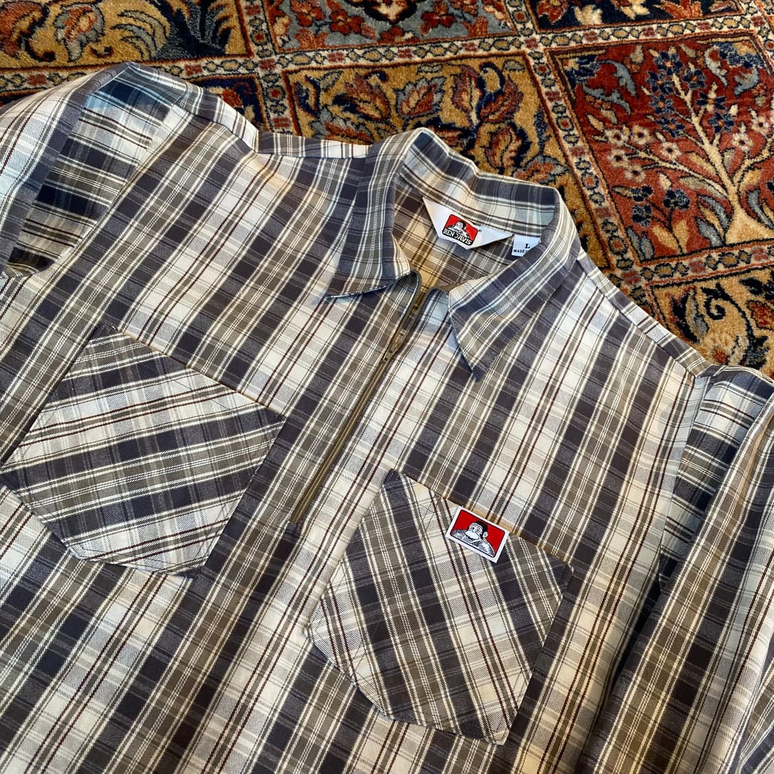 🌊BenDavis Half Zip-up check shirts 상품이미지4