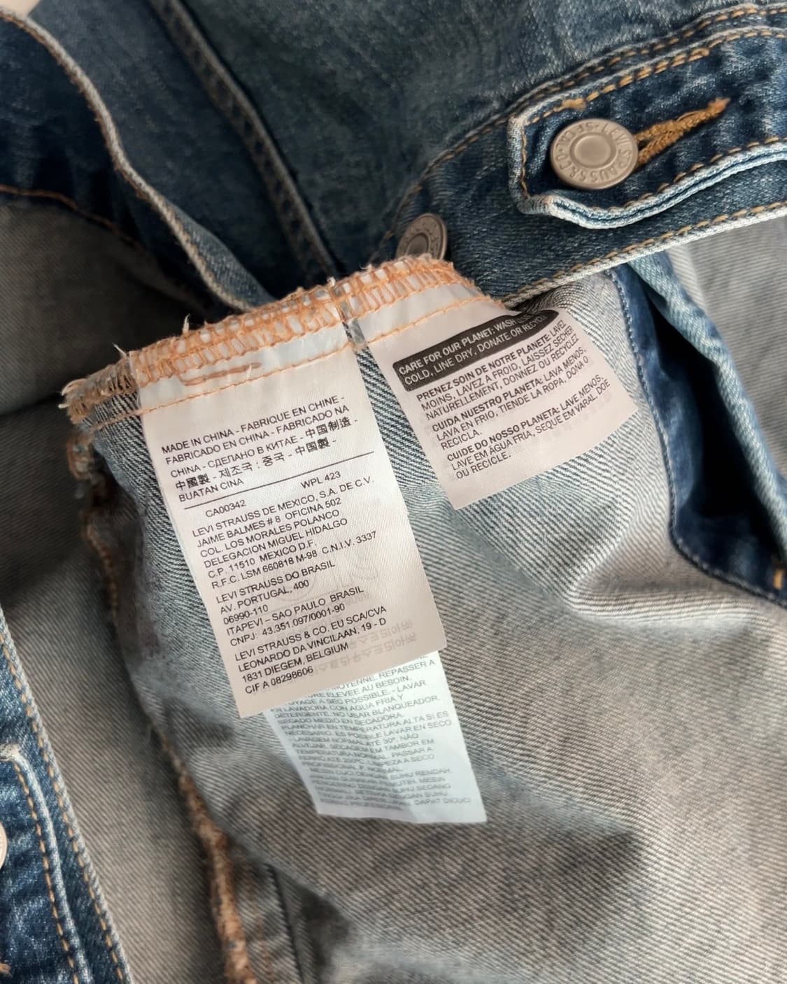 리바이스 빈티지 데님 자켓 XXL 상품이미지6